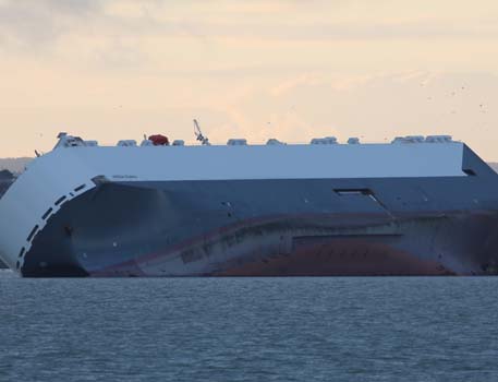 Giant Cargo Ship Dramatically Runs Aground in English Channel